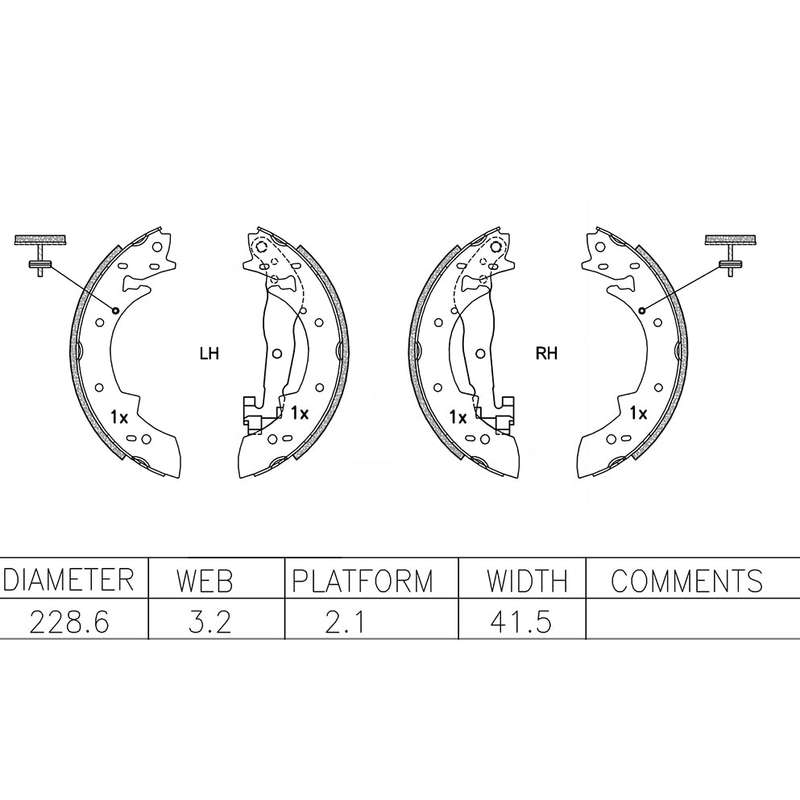 Brake Shoes - Ate519Bs (Ate)