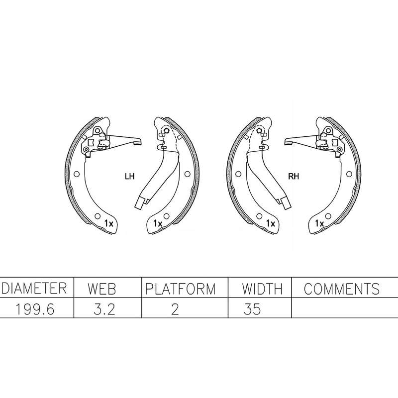 Brake Shoes - Ate532Bs (Ate)