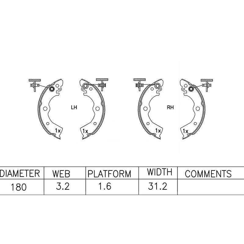 Brake Shoes - Ate551Bs (Ate)
