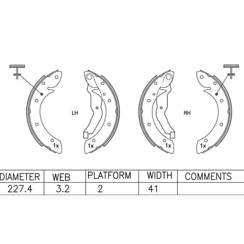 Brake Shoes - Ate552Bs (Ate)