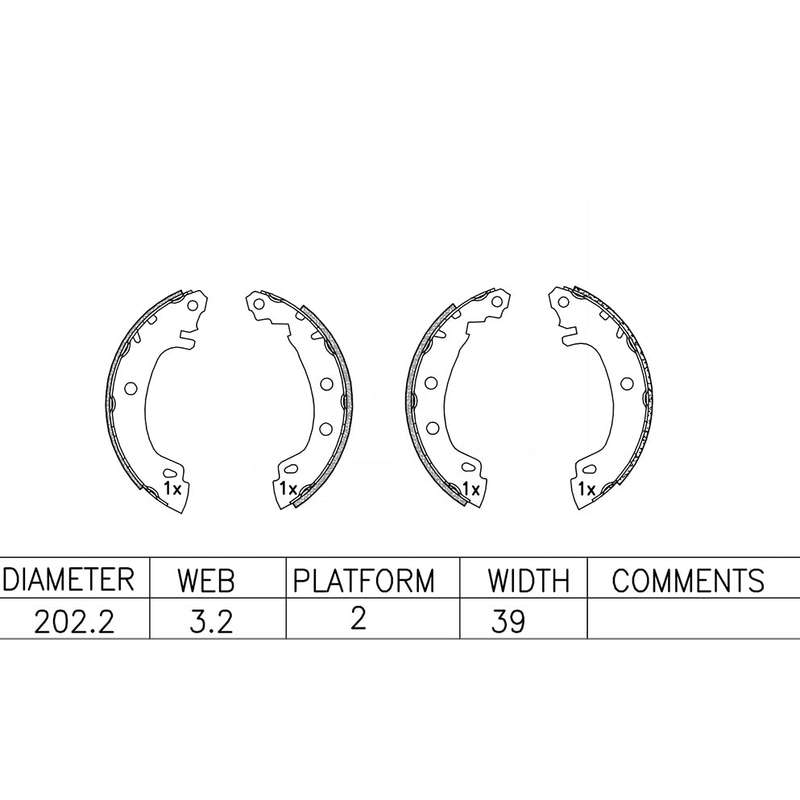 Brake Shoes - Ate588Bs (Ate)