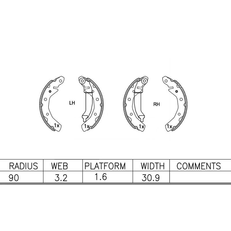 Brake Shoes - Ate613Bs (Ate)