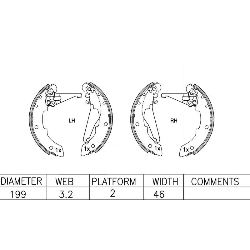 Brake Shoes - Ate614Bs (Ate)