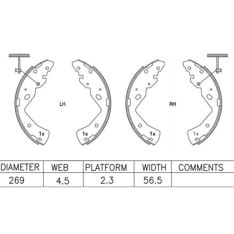 Brake Shoes - Ate634Bs (Ate)