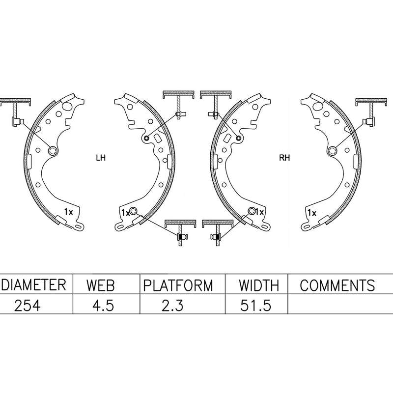 Brake Shoes - Ate639Bs (Ate)