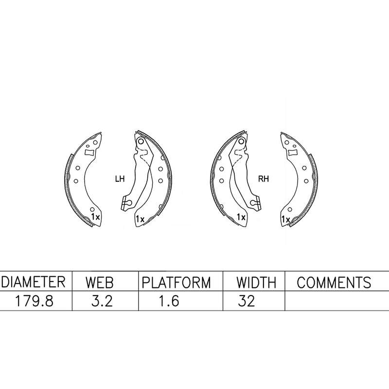 Brake Shoes - Ate711Bs (Ate)