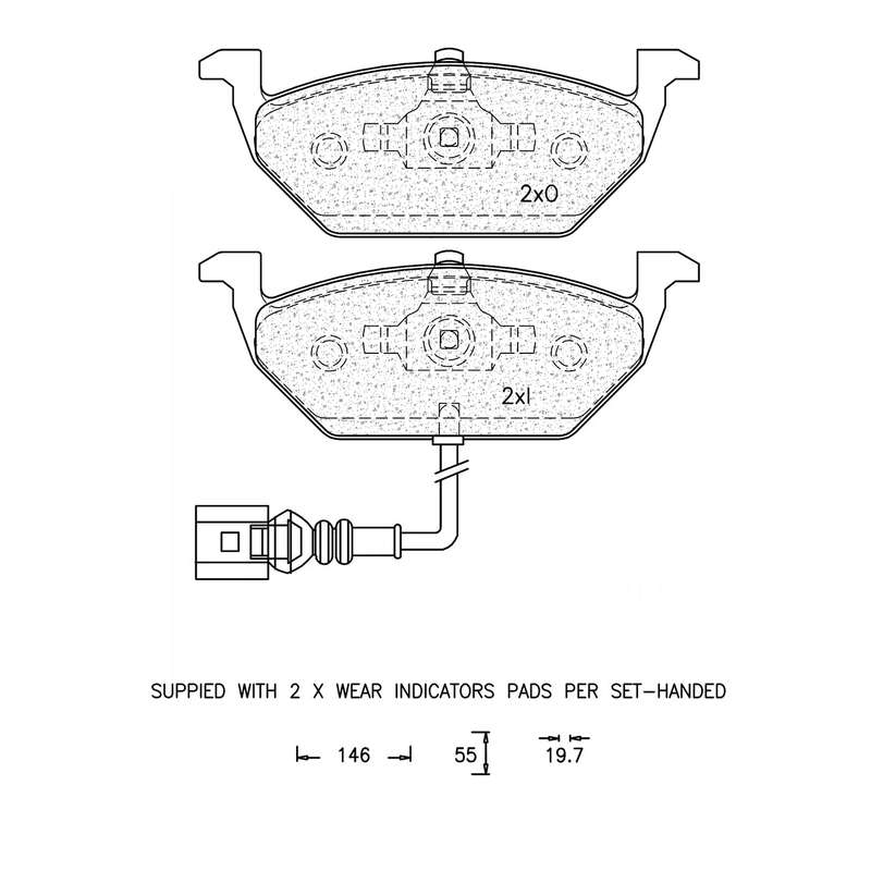 Brake Pad Set - Ate822 (Ate)