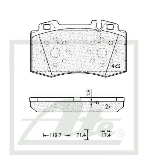 Brake Pad Set - Ate909 (Ate)