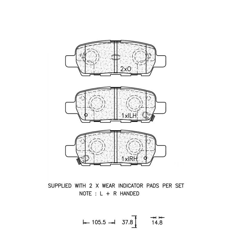 Brake Pad Set - Ate916 (Ate)