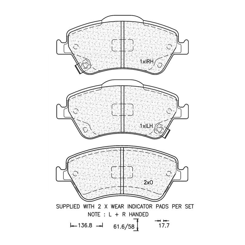 Brake Pad Set - Ate957 (Ate)