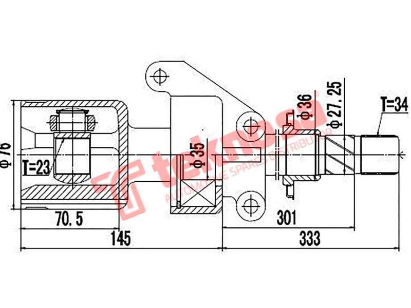 TEKNOSA FRONT LEFT - RIGHT INNER CV JOINT For MINI COOPER S (N14B16A)(16V 120KW) 07-08