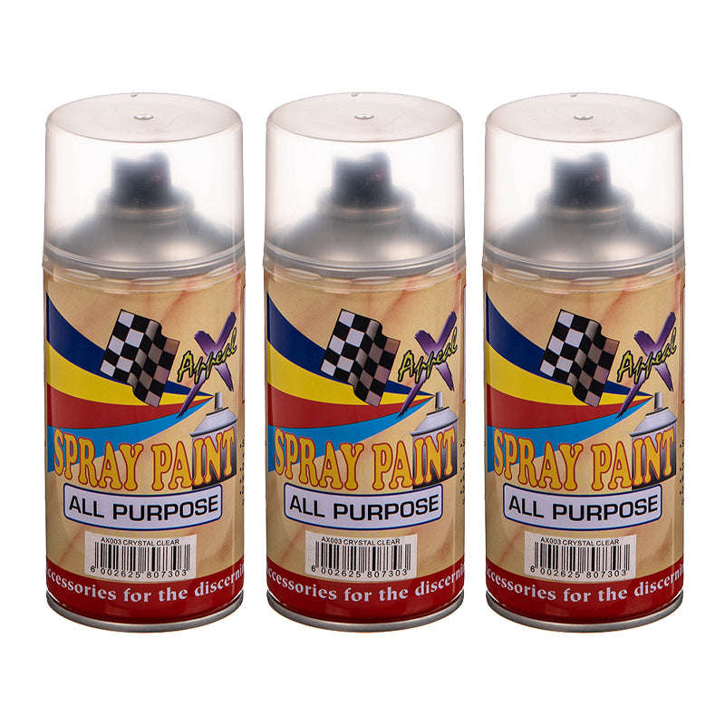 Spray Paint Crystal Clear (250ml x 3)