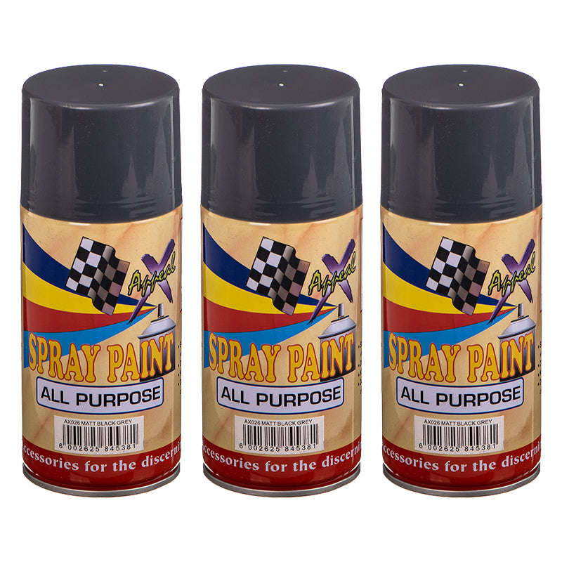 Spray Paint Matt Dark Grey (250ml x 3)