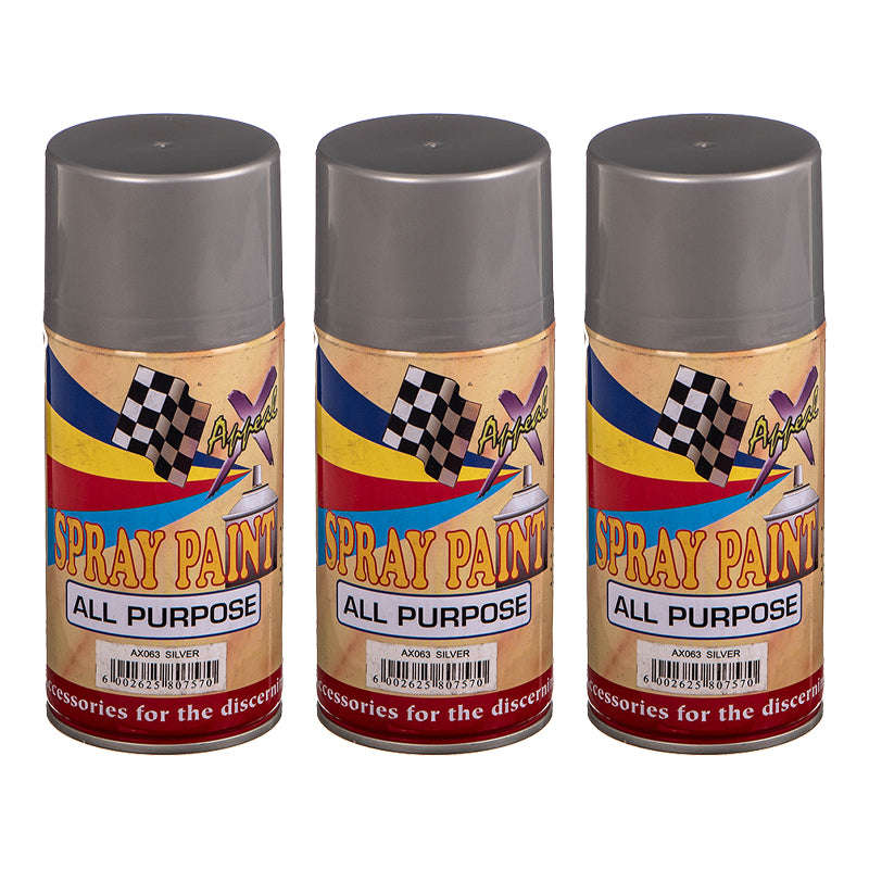 Spray Paint Metallic Silver (250ml x 3)