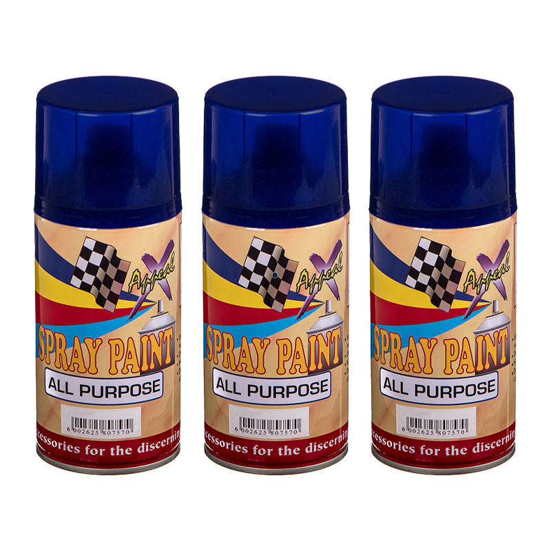 Spray Paint Metallic Blue (250ml x 3)