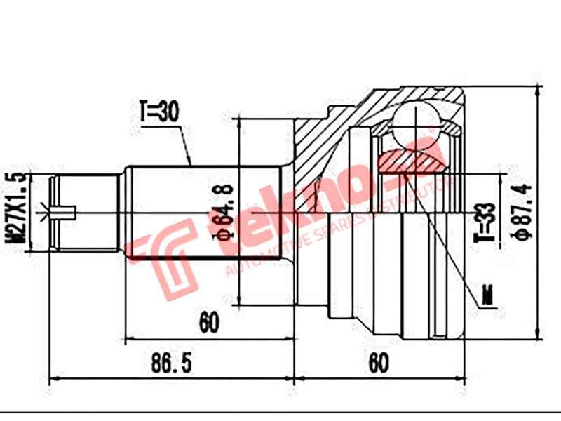 OUTER CV JOINT - BM3003 (TEKNOSA)
