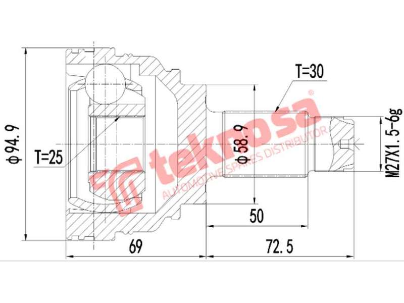 OUTER CV JOINT - BM3007 (TEKNOSA)