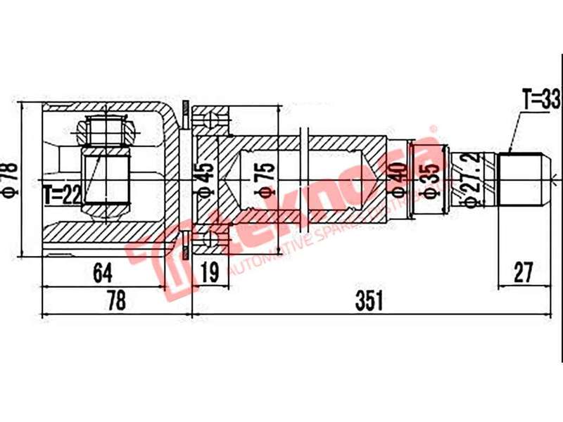 INNER CV JOINT - BM4005 (TEKNOSA)
