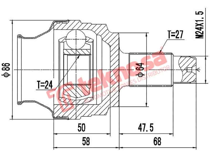 OUTER CV JOINT - BM7003 (TEKNOSA)