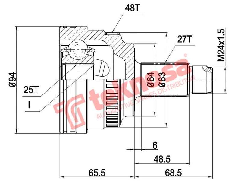 OUTER CV JOINT - BM74367A (TEKNOSA)