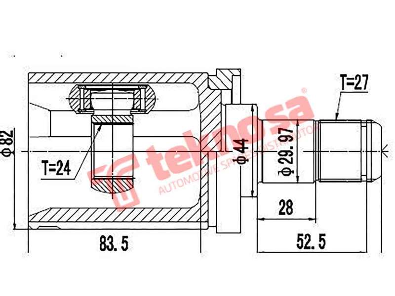 TEKNOSA FRONT LEFT - RIGHT INNER CV JOINT For BMW X3 [F25] 2.0D (N47D20C)(16V 135KW) 11-14