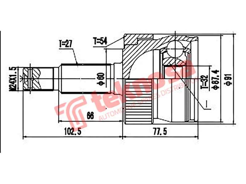 OUTER CV JOINT - CH5925A (TEKNOSA)