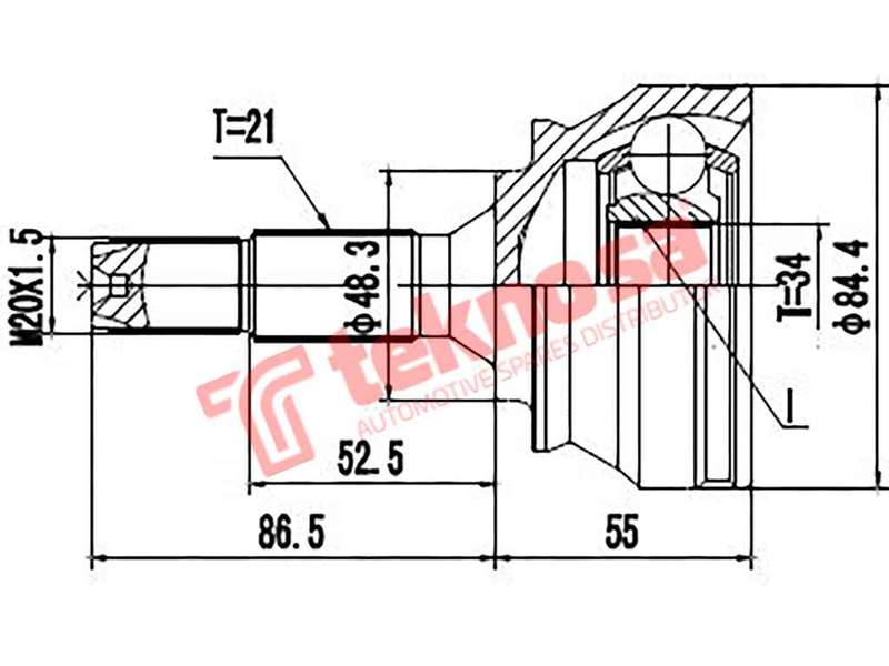 OUTER CV JOINT - CT3005 (TEKNOSA)