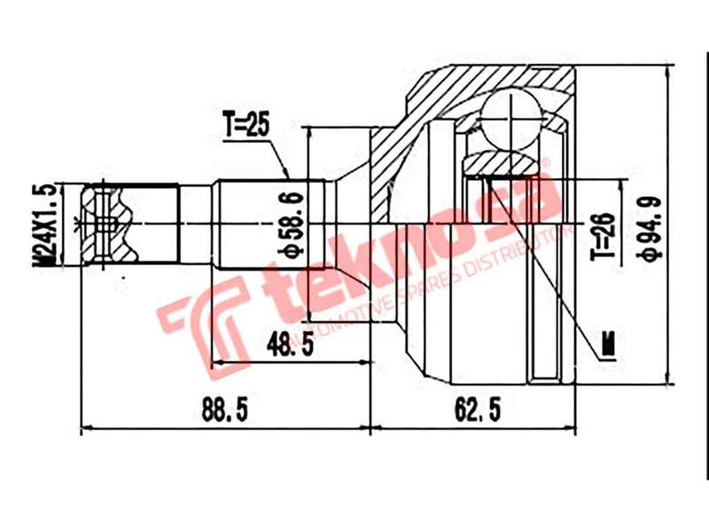 OUTER CV JOINT - CT5220 (TEKNOSA)