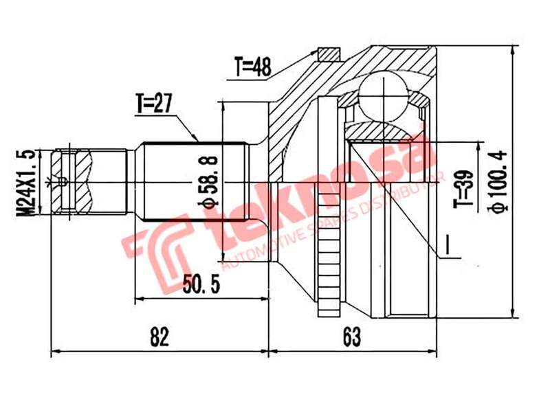 OUTER CV JOINT - CT5723A (TEKNOSA)