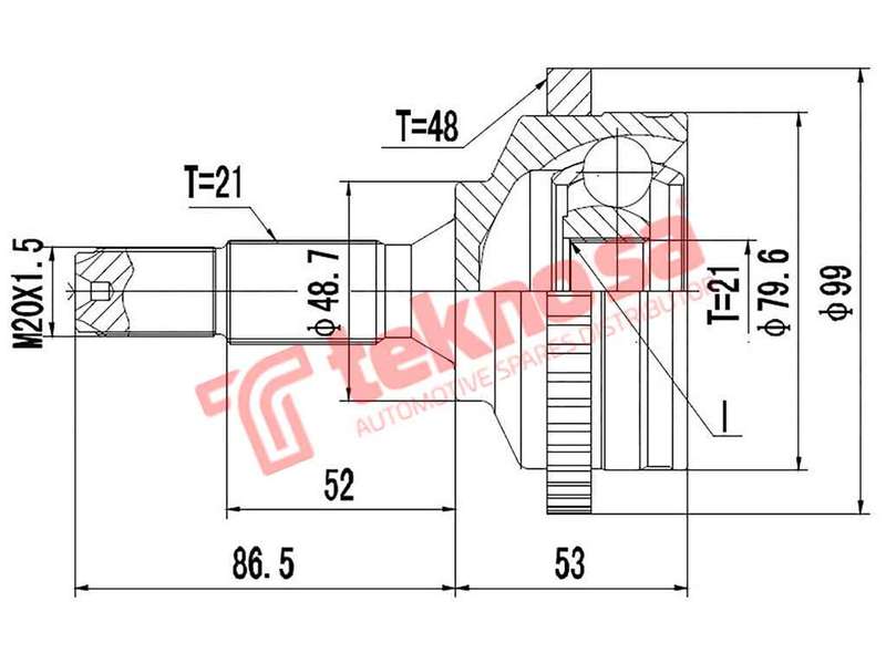 OUTER CV JOINT - CT5752A (TEKNOSA)