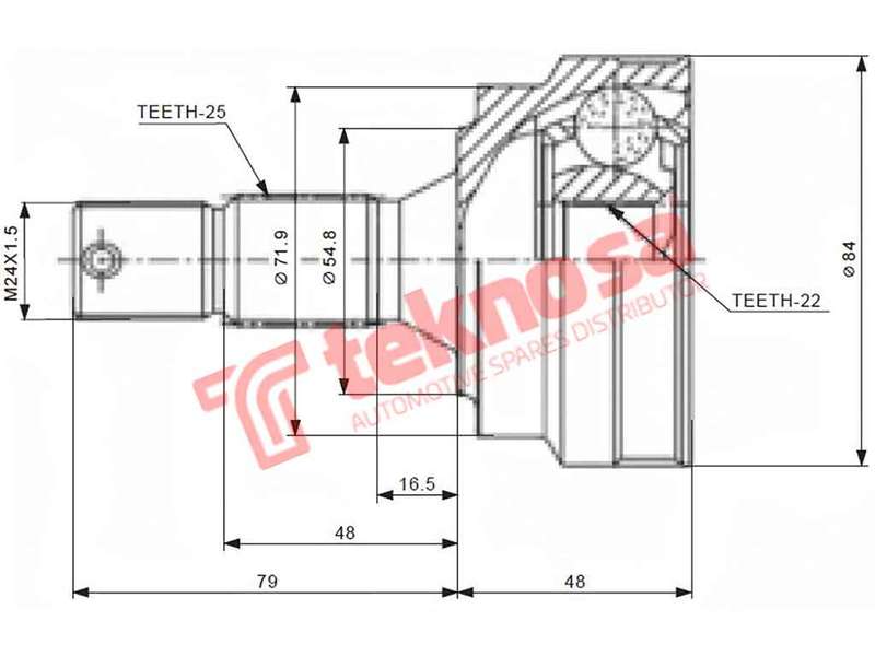 OUTER CV JOINT - CT5910 (TEKNOSA)