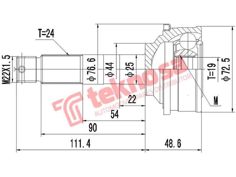 OUTER CV JOINT - DA5932 (TEKNOSA)
