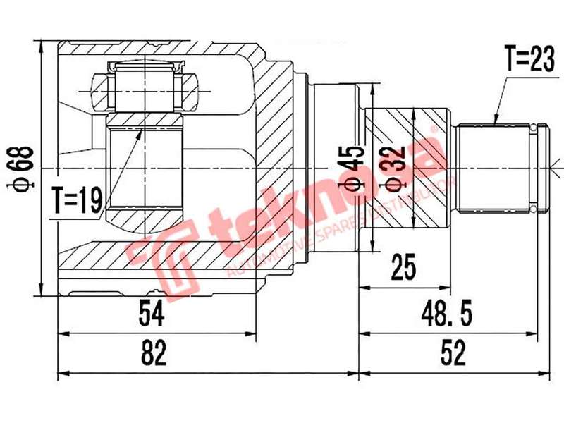 INNER CV JOINT - DA6411 (TEKNOSA)
