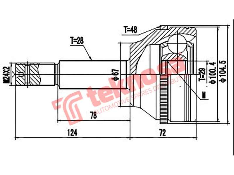 OUTER CV JOINT - FD3016A (TEKNOSA)