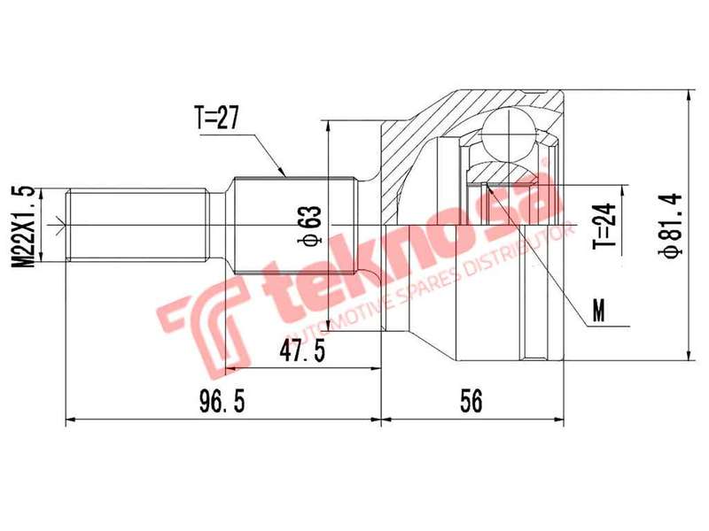 OUTER CV JOINT - FD3019 (TEKNOSA)
