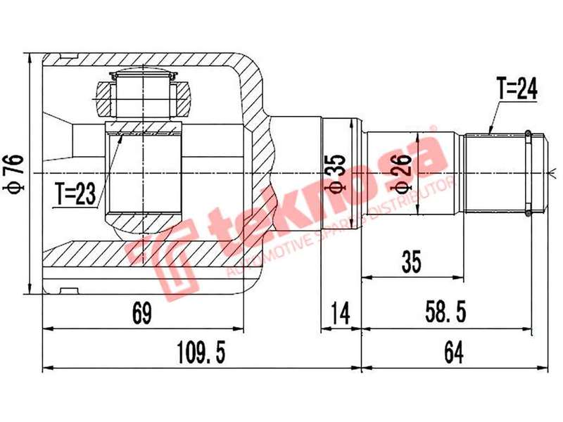 INNER CV JOINT - FD4010 (TEKNOSA)