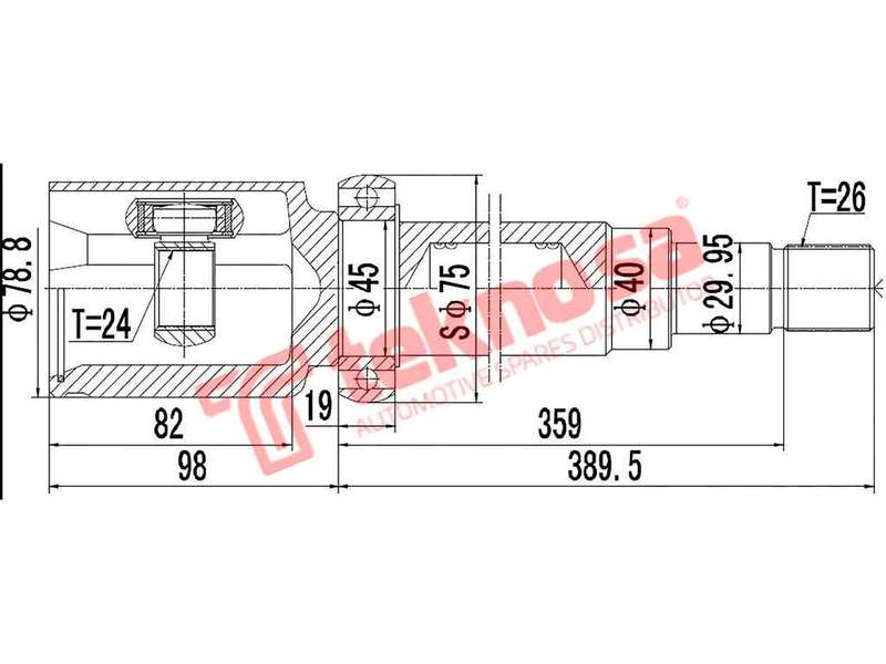 INNER CV JOINT - FD8039 (TEKNOSA)