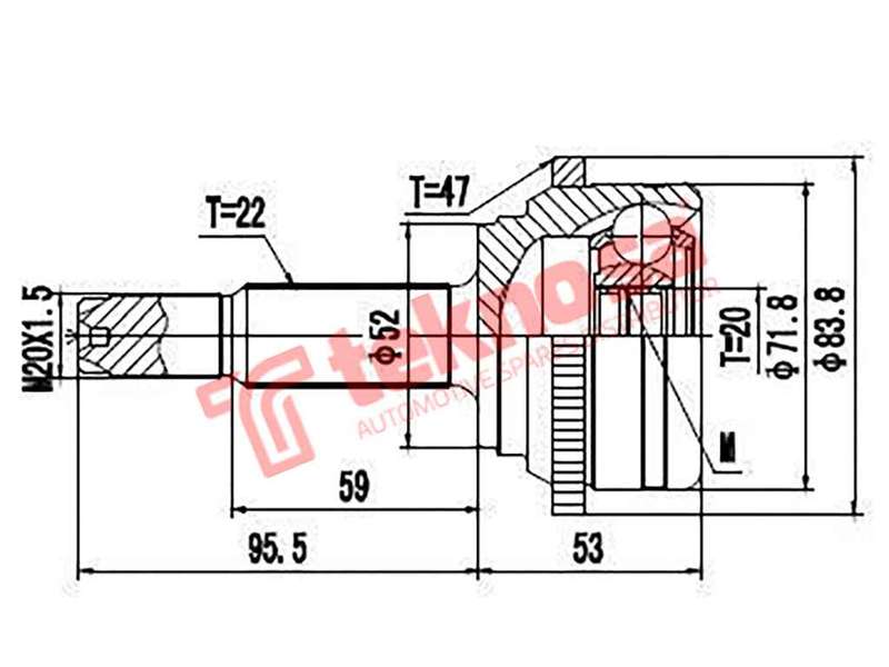 OUTER CV JOINT - GM3004A (TEKNOSA)