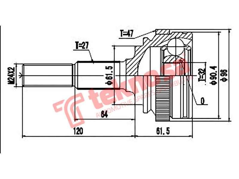 OUTER CV JOINT - GM3011A (TEKNOSA)