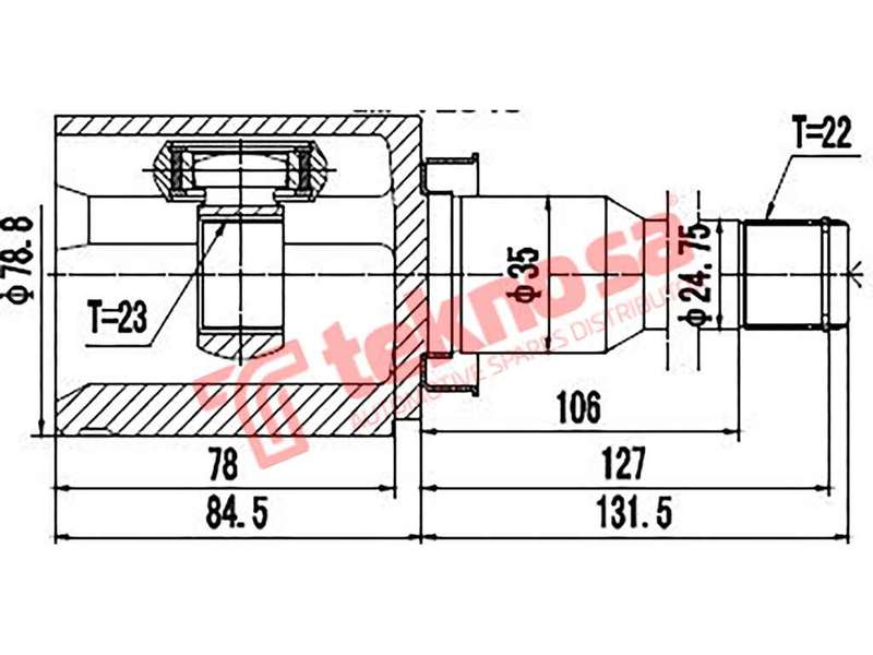 INNER CV JOINT - GM4005 (TEKNOSA)