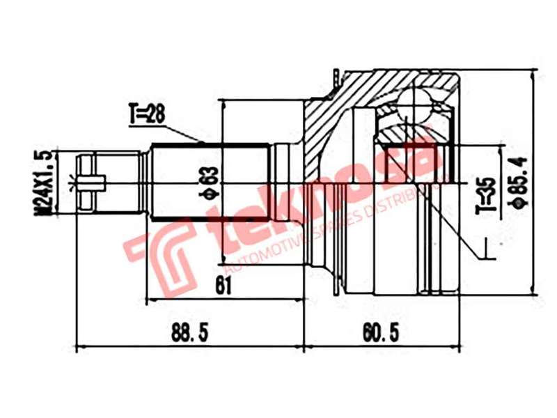 OUTER CV JOINT - HO3014 (TEKNOSA)