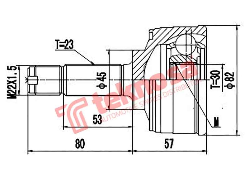 OUTER CV JOINT - HO5922 (TEKNOSA)