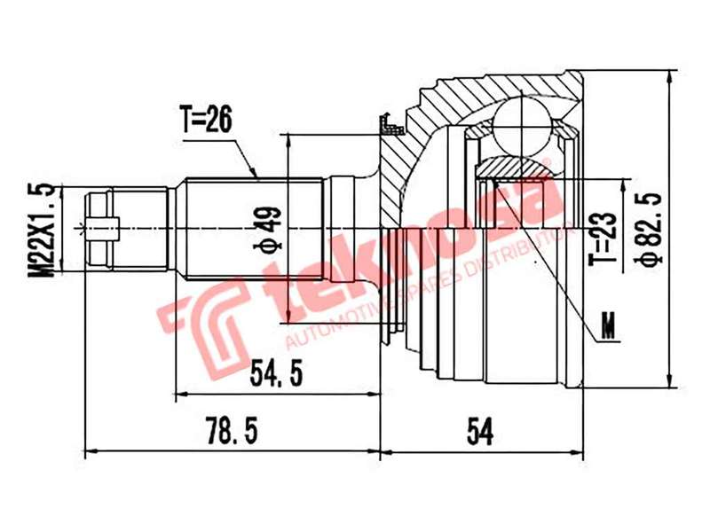 OUTER CV JOINT - HO5936 (TEKNOSA)