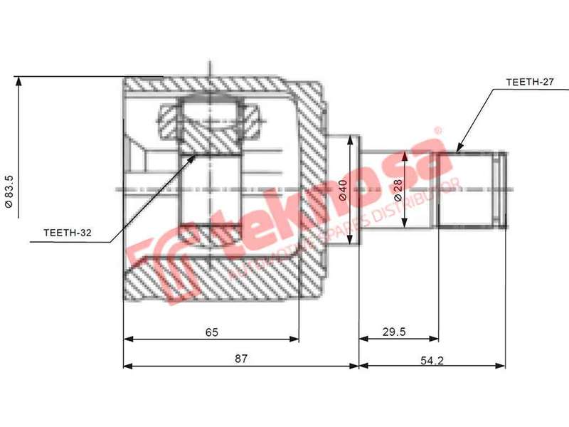 INNER CV JOINT - HO6414 (TEKNOSA)