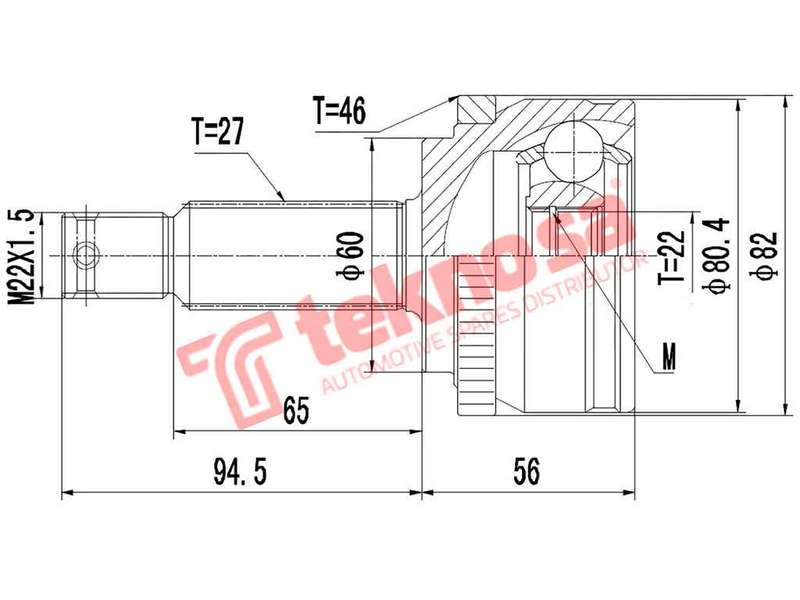 OUTER CV JOINT - HY3002A (TEKNOSA)