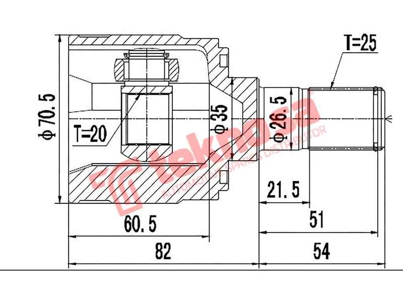TEKNOSA FRONT LEFT - RIGHT INNER CV JOINT For KIA PICANTO [2] 1.2 (G4LA)(16V 65KW) 16-18