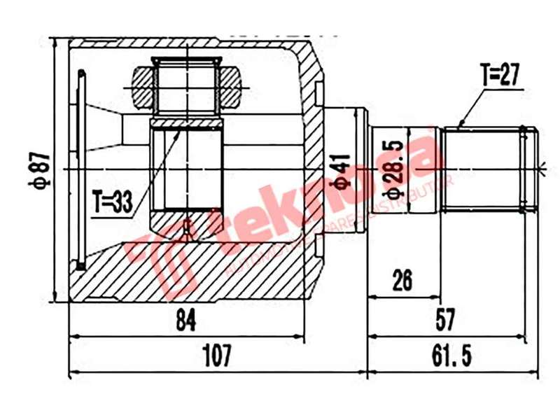 INNER CV JOINT - HY4013 (TEKNOSA)