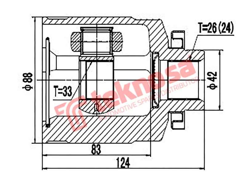 INNER CV JOINT - HY4014 (TEKNOSA)