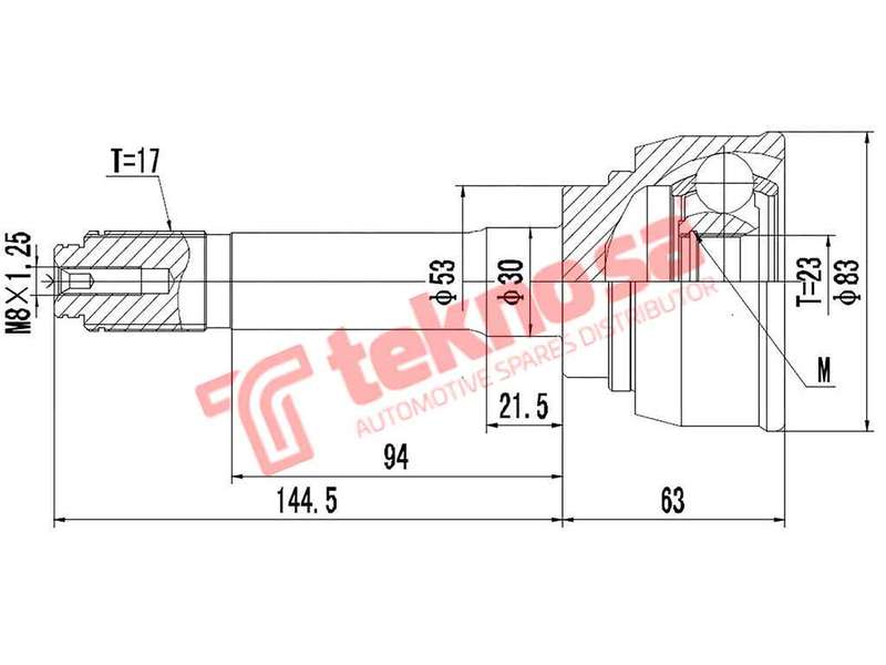 OUTER CV JOINT - IZ5941 (TEKNOSA)