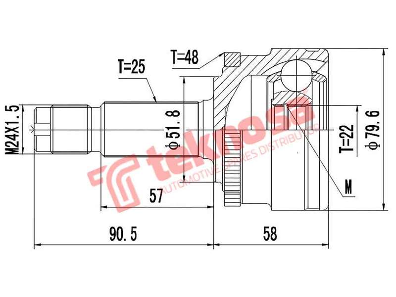 OUTER CV JOINT - KA3002A (TEKNOSA)
